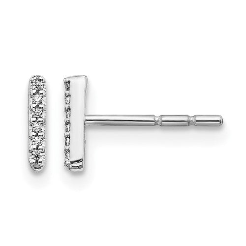 14k-white-gold-diamond-initial-i-earrings-SolomonJeweler-Wichita-KS-CustomJewelry