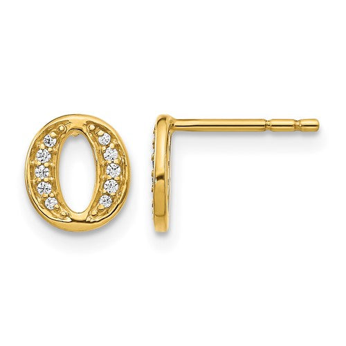 14k-diamond-initial-o-earrings-SolomonJeweler-Wichita-KS-CustomJewelry