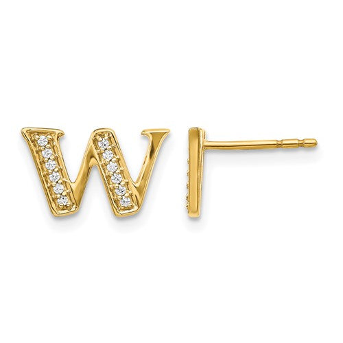 14k-diamond-initial-w-earrings-SolomonJeweler-Wichita-KS-CustomJewelry