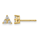 14k-3-stone-diamond-triangle-earrings-SolomonJeweler-Wichita-KS-CustomJewelry