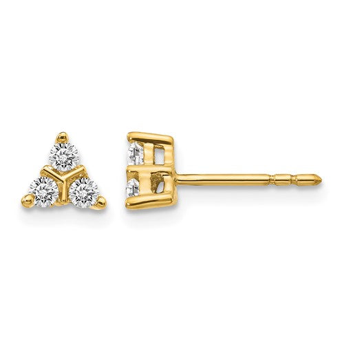 14k-3-stone-diamond-triangle-earrings-SolomonJeweler-Wichita-KS-CustomJewelry