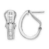 14k-white-gold-baguette-diamond-omega-back-hoop-earrings-SolomonJeweler-Wichita-KS-CustomJewelry