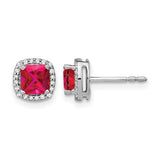 14k-white-gold-cushion-ruby-and-diamond-halo-earrings-SolomonJeweler-Wichita-KS-CustomJewelry