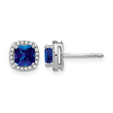 14k-white-gold-cushion-sapphire-and-diamond-halo-earrings-SolomonJeweler-Wichita-KS-CustomJewelry