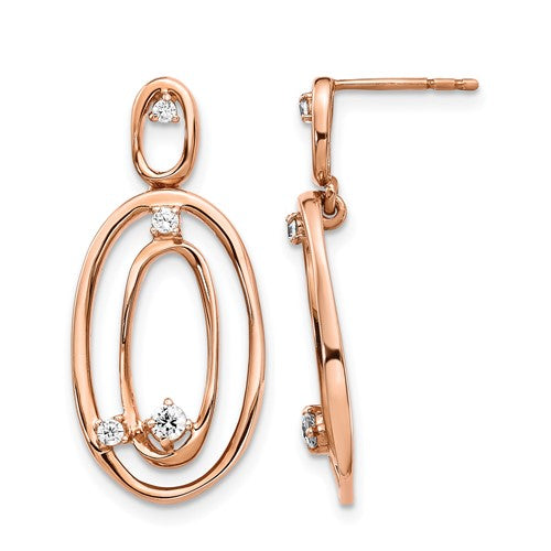 14k-rose-gold-diamond-oval-dangle-earrings-SolomonJeweler-Wichita-KS-CustomJewelry