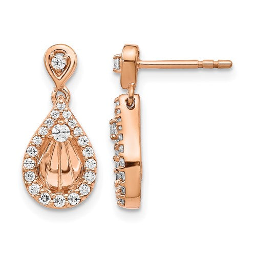 14k-rose-gold-diamond-teardrop-dangle-post-earrings-SolomonJeweler-Wichita-KS-CustomJewelry