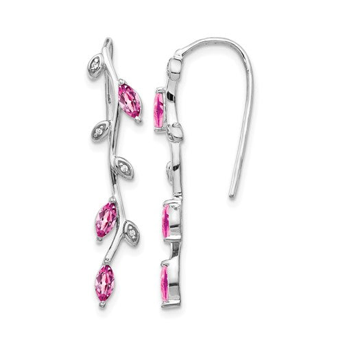 14k-white-gold-diamond-and-pink-sapphire-earrings-SolomonJeweler-Wichita-KS-CustomJewelry