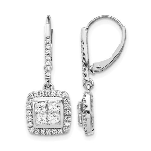 14k-white-gold-diamond-cluster-leverback-earrings-SolomonJeweler-Wichita-KS-CustomJewelry