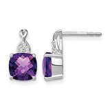 14k-white-gold-checkerboard-amethyst-and-diamond-earrings-SolomonJeweler-Wichita-KS-CustomJewelry