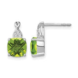14k-white-gold-checkerboard-peridot-and-diamond-earrings-SolomonJeweler-Wichita-KS-CustomJewelry