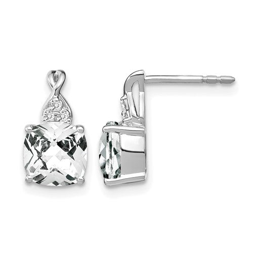 14k-white-gold-checkerboard-white-topaz-and-diamond-earrings-SolomonJeweler-Wichita-KS-CustomJewelry