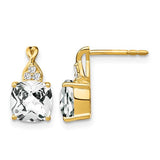 14k-checkerboard-white-topaz-and-diamond-earrings-SolomonJeweler-Wichita-KS-CustomJewelry