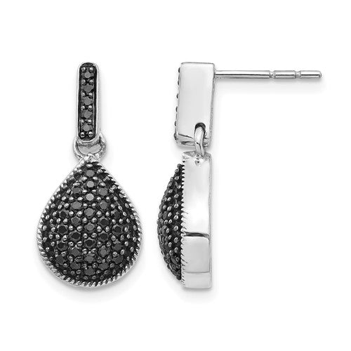 14k-white-gold-diamond-black-teardrop-dangle-post-earrings-SolomonJeweler-Wichita-KS-CustomJewelry
