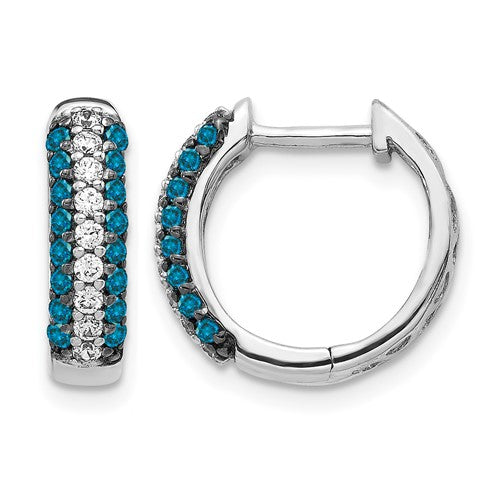 14k-white-gold-white-and-blue-diamond-hinged-hoop-earrings-SolomonJeweler-Wichita-KS-CustomJewelry