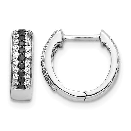 14k-white-gold-black-and-white-diamond-hinged-hoop-earrings-SolomonJeweler-Wichita-KS-CustomJewelry