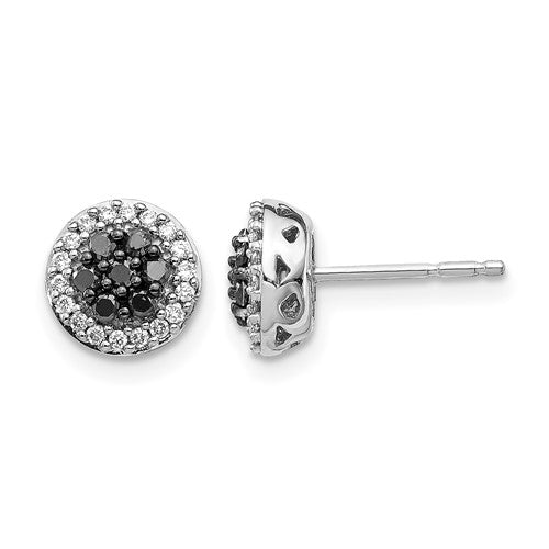 14k-white-gold-black-white-diamond-cluster-post-earrings-SolomonJeweler-Wichita-KS-CustomJewelry