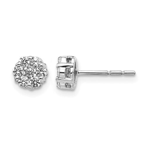 14k-white-gold-diamond-cluster-push-back-earrings-SolomonJeweler-Wichita-KS-CustomJewelry