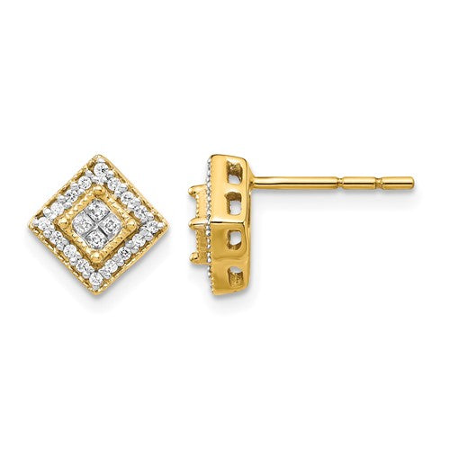 14k-polished-diamond-post-earrings-SolomonJeweler-Wichita-KS-CustomJewelry