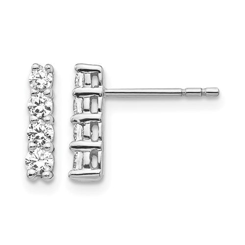 14k-white-gold-4-stone-diamond-post-earrings-SolomonJeweler-Wichita-KS-CustomJewelry