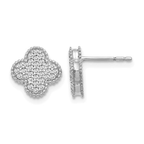 14k-white-gold-diamond-quatrefoil-post-earrings-SolomonJeweler-Wichita-KS-CustomJewelry