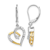 14k-yellow-and-white-gold-diamond-heart-leverback-earrings-SolomonJeweler-Wichita-KS-CustomJewelry