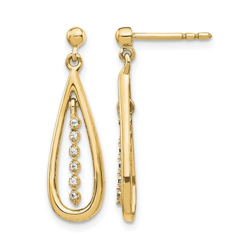 14k-diamond-teardrop-post-earrings-SolomonJeweler-Wichita-KS-CustomJewelry