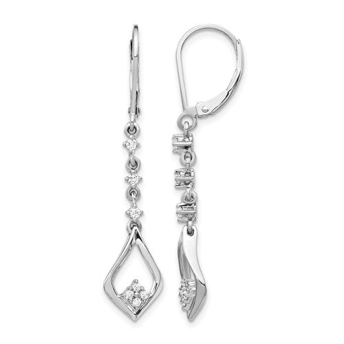 14k-white-gold-diamond-leverback-dangle-earrings-SolomonJeweler-Wichita-KS-CustomJewelry