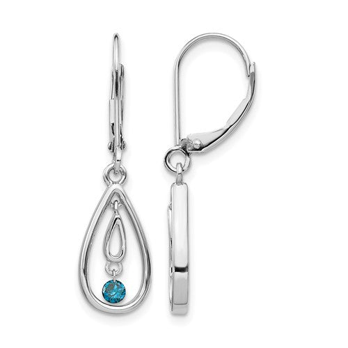 14k-white-gold-blue-diamond-leverback-earrings-SolomonJeweler-Wichita-KS-CustomJewelry