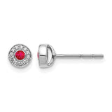 14k-white-gold-diamond-and-ruby-halo-post-earrings-SolomonJeweler-Wichita-KS-CustomJewelry