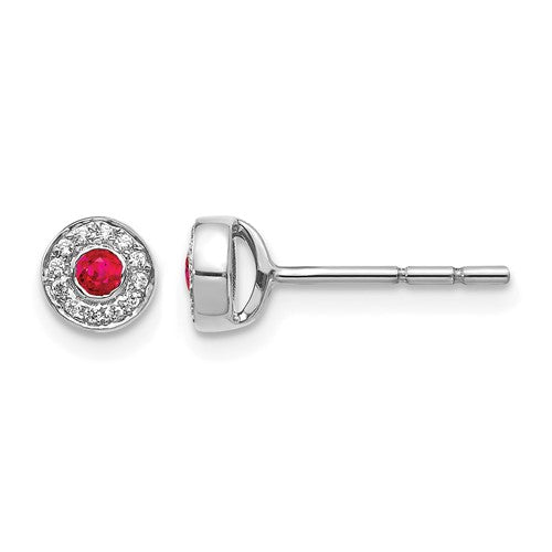 14k-white-gold-diamond-and-ruby-halo-post-earrings-SolomonJeweler-Wichita-KS-CustomJewelry