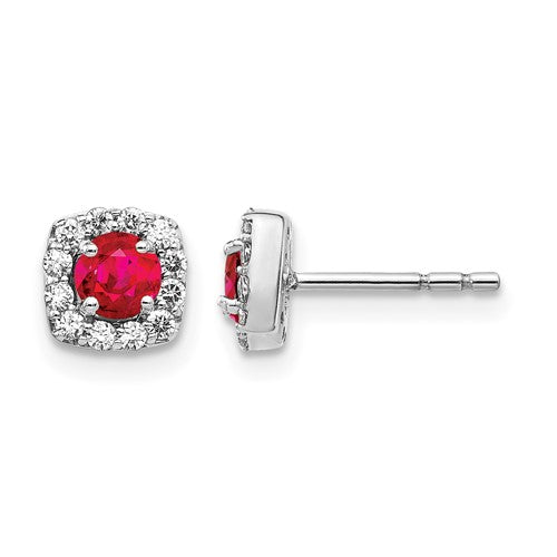 14k-white-gold-diamond-and-ruby-square-halo-earrings-SolomonJeweler-Wichita-KS-CustomJewelry