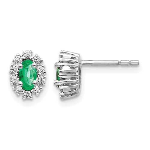 14k-white-gold-1-5ct-diamond-and-emerald-oval-halo-earrings-SolomonJeweler-Wichita-KS-CustomJewelry