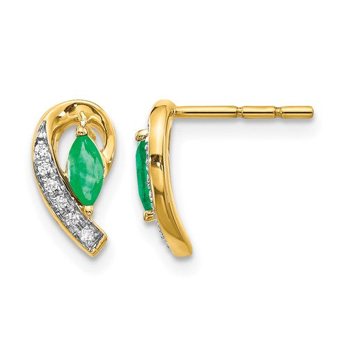 14k-1-20ct-diamond-and-emerald-earrings-SolomonJeweler-Wichita-KS-CustomJewelry