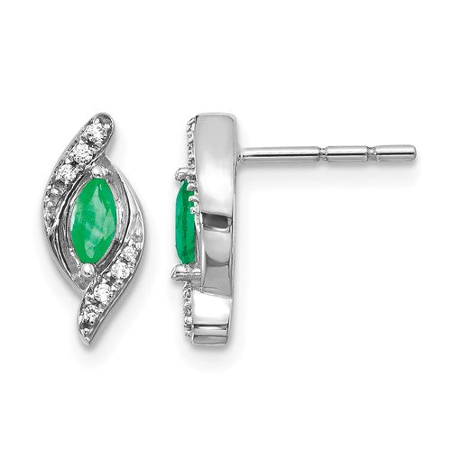 14k-white-gold-1-15ct-diamond-and-emerald-earrings-SolomonJeweler-Wichita-KS-CustomJewelry