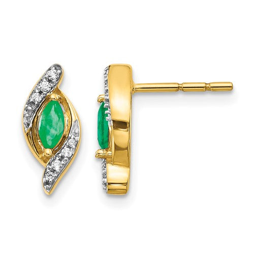 14k-1-15ct-diamond-and-emerald-earrings-SolomonJeweler-Wichita-KS-CustomJewelry