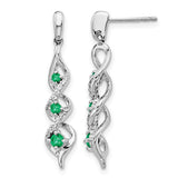 14k-white-gold-diamond-and-emerald-post-dangle-earrings-SolomonJeweler-Wichita-KS-CustomJewelry