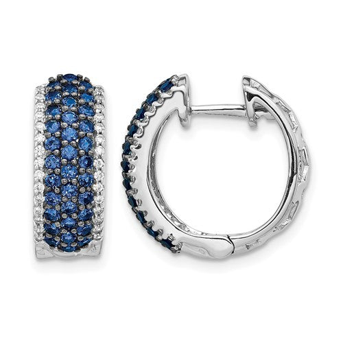 14k-white-gold-diamond-and-sapphire-hinged-hoop-earrings-SolomonJeweler-Wichita-KS-CustomJewelry