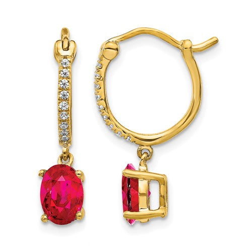 14k-1-10ct-diamond-and-ruby-dangle-hoop-earrings-SolomonJeweler-Wichita-KS-CustomJewelry