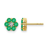 14k-and-rhodium-emerald-and-diamond-post-earrings-SolomonJeweler-Wichita-KS-CustomJewelry