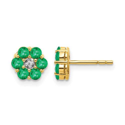 14k-and-rhodium-emerald-and-diamond-post-earrings-SolomonJeweler-Wichita-KS-CustomJewelry