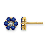 14k-and-rhodium-sapphire-and-diamond-post-earrings-SolomonJeweler-Wichita-KS-CustomJewelry