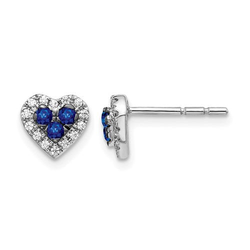 14k-white-gold-diamond-and-sapphire-heart-post-earrings-SolomonJeweler-Wichita-KS-CustomJewelry