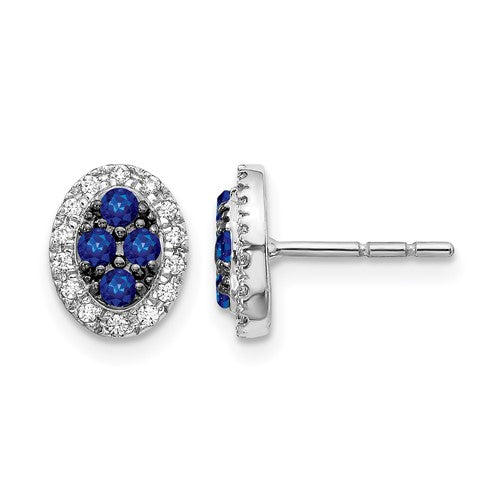 14k-white-gold-diamond-and-sapphire-oval-post-earrings-SolomonJeweler-Wichita-KS-CustomJewelry