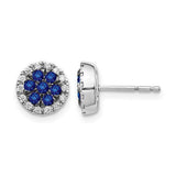 14k-white-gold-diamond-and-sapphire-circle-post-earrings-SolomonJeweler-Wichita-KS-CustomJewelry