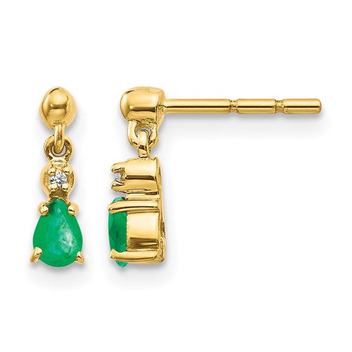 14k-gold-emerald-and-diamond-dangle-earrings-SolomonJeweler-Wichita-KS-CustomJewelry