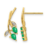 14k-diamond-and-pear-emerald-floral-post-earrings-SolomonJeweler-Wichita-KS-CustomJewelry