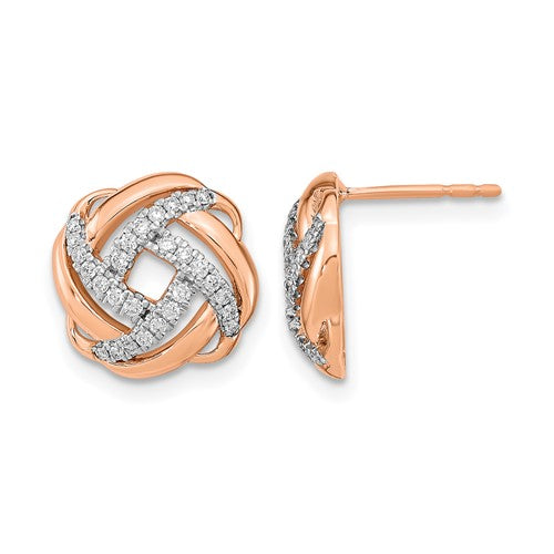 14k-rose-gold-polished-diamond-love-knot-post-earrings-SolomonJeweler-Wichita-KS-CustomJewelry
