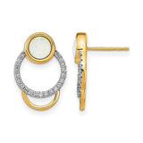14k-polished-diamond-opal-circle-post-earrings-SolomonJeweler-Wichita-KS-CustomJewelry