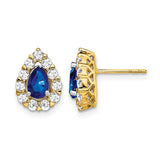 14k-pear-sapphire-and-diamond-halo-post-earrings-SolomonJeweler-Wichita-KS-CustomJewelry
