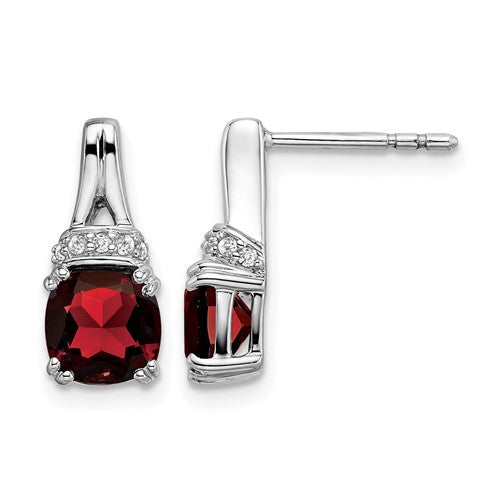 14k-white-gold-garnet-and-diamond-earrings-SolomonJeweler-Wichita-KS-CustomJewelry